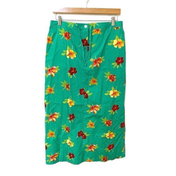 NWT Vintage Susan Bristol Hawaiian Shirt & Maxi Skirt Set Tropical Summer L - Picture 5 of 9